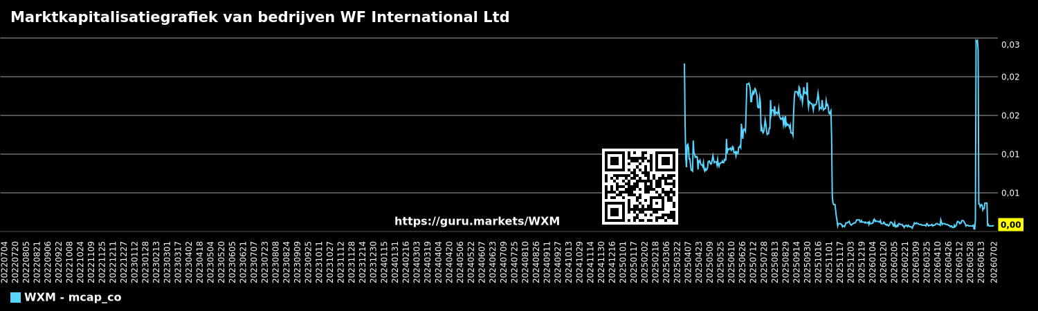 Marktkapitalisatiegrafiek van bedrijven WF International Ltd